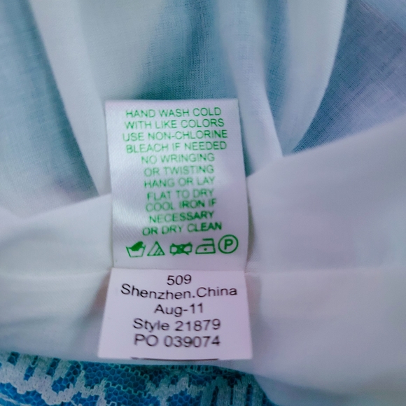 Lilly Pulitzer Blue Stitched Coral Strapless Dress - Picture 9 of 13